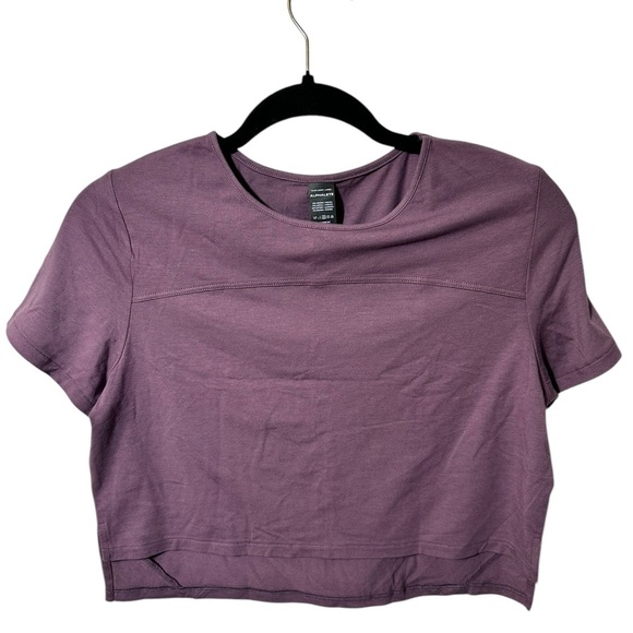 Alphalete Purple Cropped Tee‎ Size Medium Highlow Antler Soft Athletic - Picture 1 of 4